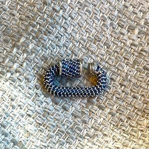 Marla Aaron all stoned white gold chubby baby with sapphires.